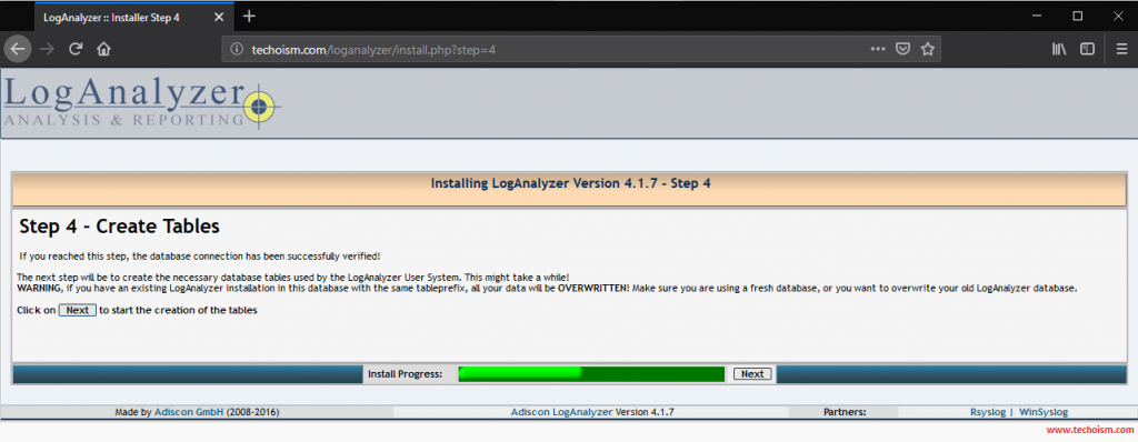 Install LogAnalyzer 4