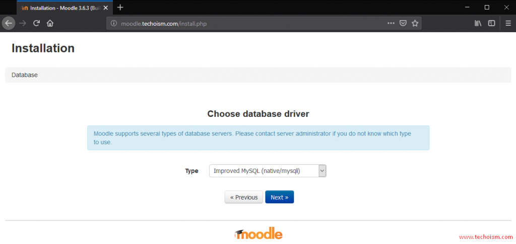 Moodle Install 3