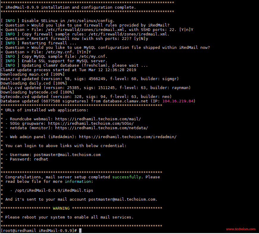 iRedMail Install 11