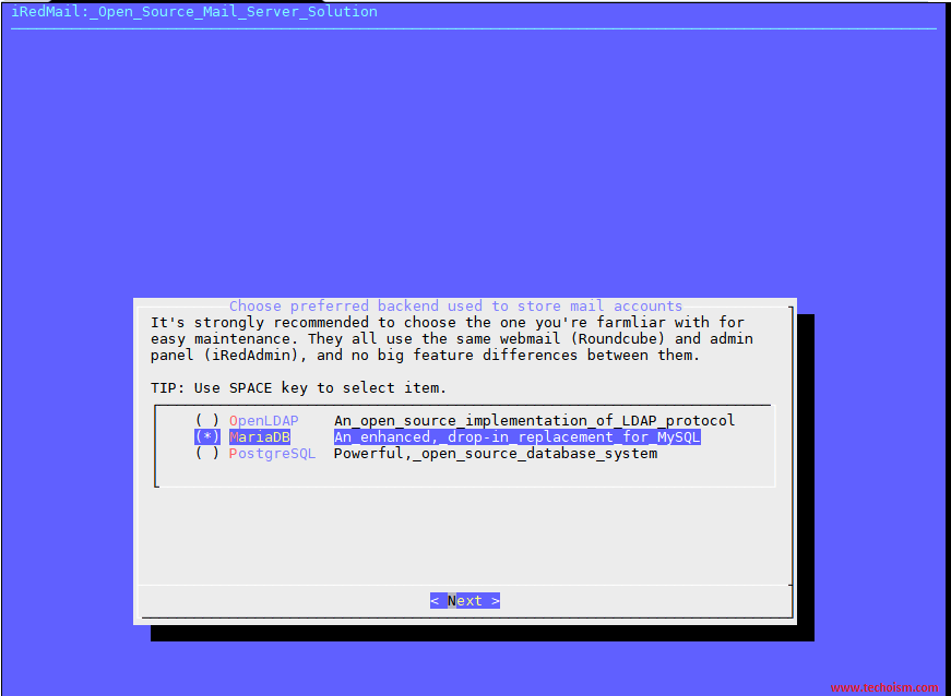 iRedMail Install 4