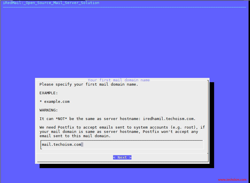 iRedMail Install 6