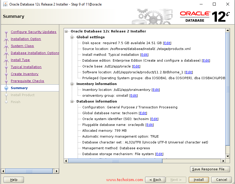 Oracle Install 10