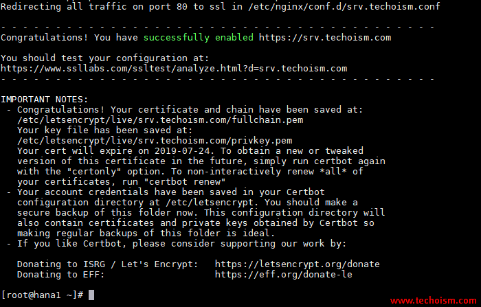 CertBot SSL Install 6